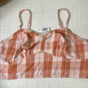 Torrid Seersucker Sleeveless Bralette‎ Buffalo Update Bralette Size 2X